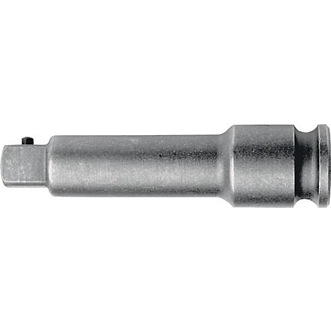Metalen adapter met vierkant en zeshoekig uiteinde.