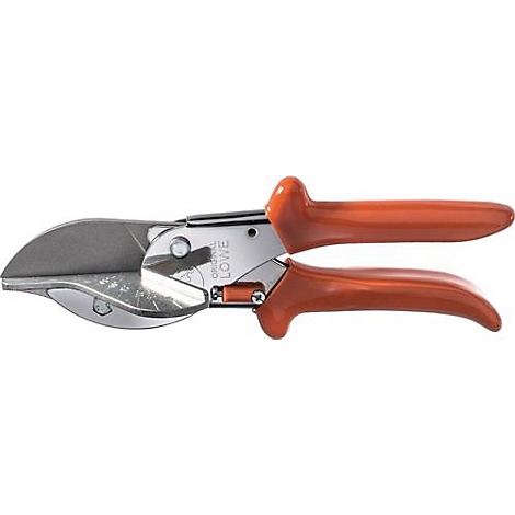 Een snoeischaar met oranje handvatten, zilveren bladen en het opschrift "ORIGINAL LOWE".