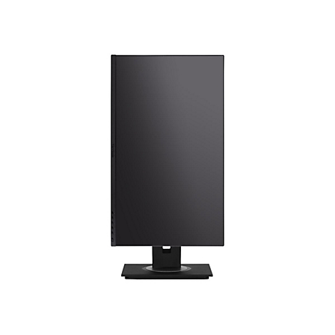 Ein schwarzer Monitor mit rechteckigem Bildschirm und einem schwarzen Standfuß. Am Rand steht ViewSonic.
