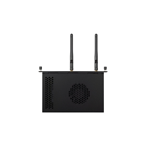 Appareil noir avec deux antennes et grilles d'aération.