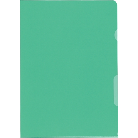 Turquoise document folder with a slightly transparent insert pocket.