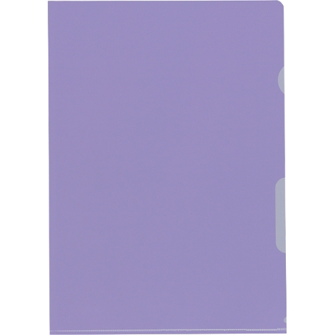 Purple file folder. Transparent markers are on the right side.