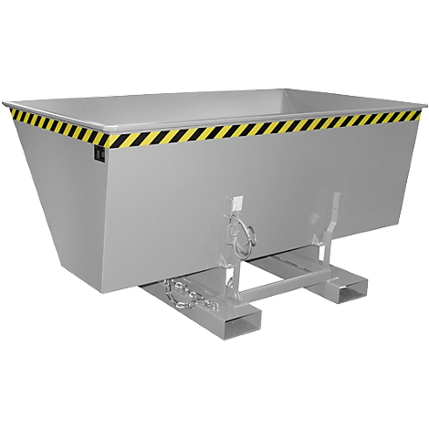 Volquete AK 150, con sistema de desenrollado, 1500 l, 1000 kg, L 1420 x An 2280 x Al 1070 mm, gris RAL 7005