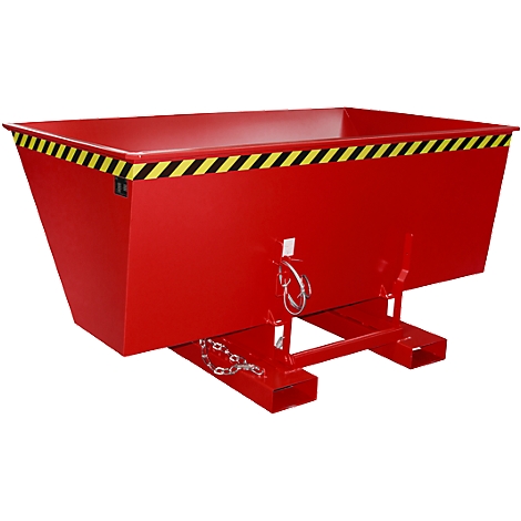 Volquete AK 150, con sistema de desenrollado, 1500 l, 1000 kg, L 1420 x An 2280 x Al 1070 mm, rojo RAL 3000