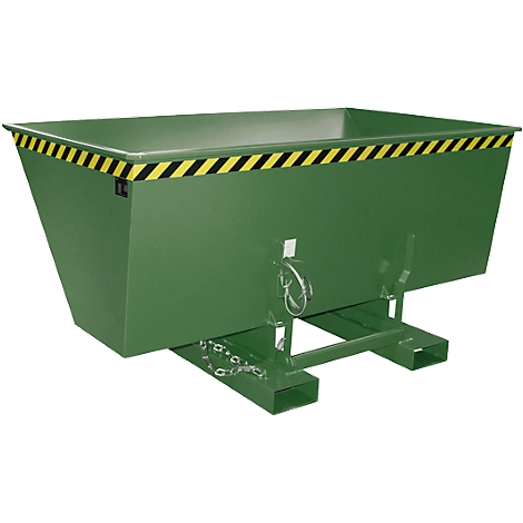 Volquete AK 150, con sistema de desenrollado, 1500 l, 1000 kg, L 1420 x An 2280 x Al 1070 mm, verde RAL 6011