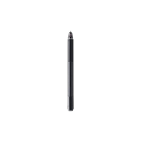 Schwarzer Stylus-Stift vor weißem Hintergrund.
