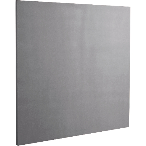 Gray, rectangular plate, slightly angled. The surface is slightly textured.