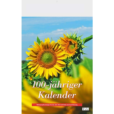 Wandkalender 100-jähriger Kalender, mit 12 Wetterprophezeiungen, B 300 