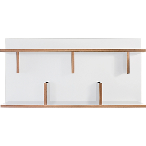 Wandregal Bern, B 900 x T 230 x H 450 mm, MDF-Platte, matt lackiert, weiÃ