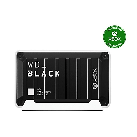 Schwarze WD_Black SSD fÃ¼r Xbox mit grÃ¼nem Xbox-Siegel.