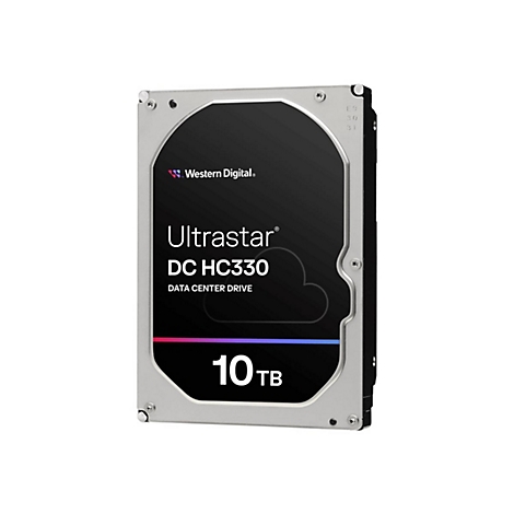 Disque dur Western Digital noir, avec le logo Ultrastar et une capacité de 10 To.