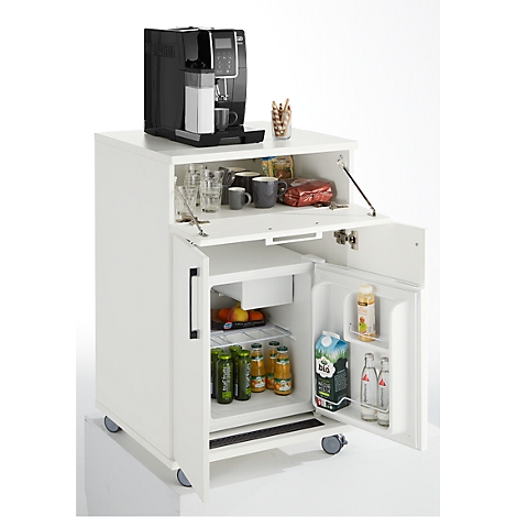 Catering-Caddy, mit Kühlschrankfach und Klappfach, B 650 x T 600 x H