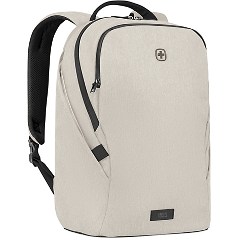 Beigefarbener Rucksack mit schwarzen Details und dem Logo der Marke. Auf dem Rucksack ist die Jahreszahl 1893 aufgedruckt.