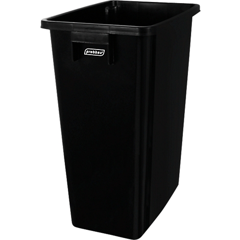 Wertstoffsammler Probbax MixMatch, Volumen 60 l, mit Griff, ohne Deckel, L 320 x B 460 x H 580 mm, Recycling-Polypropylen, schwarz