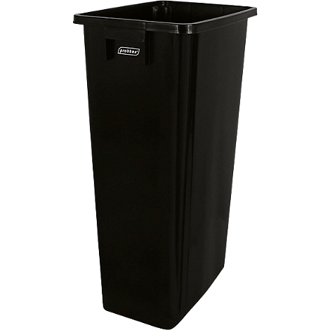 Wertstoffsammler Probbax MixMatch, Volumen 80 l, mit Griff, ohne Deckel, L 320 x B 460 x H 762 mm, Recycling-Polypropylen, schwarz