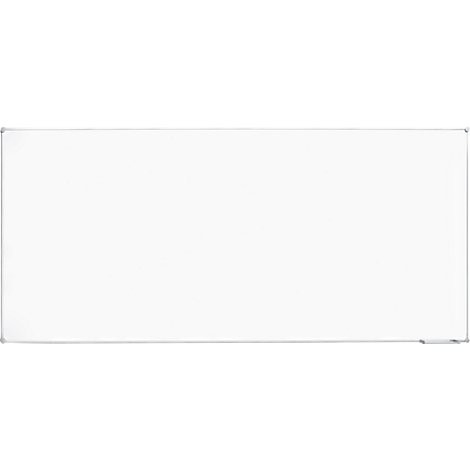 White whiteboard with silver frame.