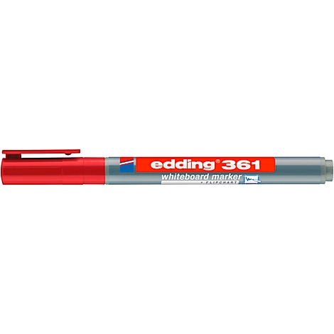 Eine Person füllt einen Stift mit schwarzer Tinte aus einer Flasche. Der Stift ist beschriftet mit "edding 360".