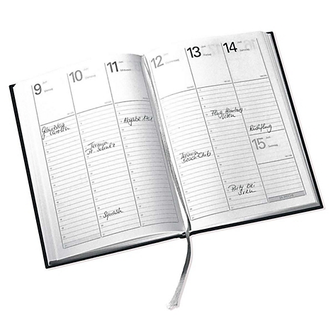 Wochenkalender, A5, 160 Seiten, B 146 x T 12 x H 210 mm, Werbedruck 100 x 80 mm, diverse Farben 