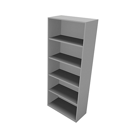 X-TIME-WORK shelving, 5 AA, 860 x 430 x 2140 mm, aluminium