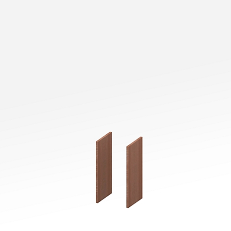 X-TIME-WORK side panels, 2 pcs., small W 38/30 mm, Canaletto walnut finish
