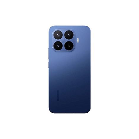 Blaues Xiaomi Smartphone Rückseite mit quadratischem Kameramodul, Leica-Schriftzug und vier Linsen.