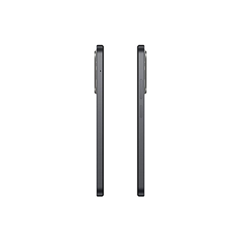 Zwei schwarze Smartphones von der Seite, vor weißem Hintergrund. Man sieht die Knöpfe und die Kamera.