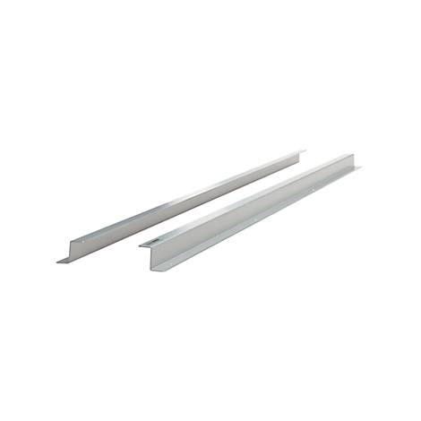 Two metal angle profiles against a white background.