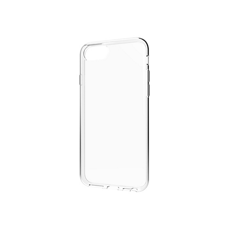 Coque de téléphone transparente, vue de face.