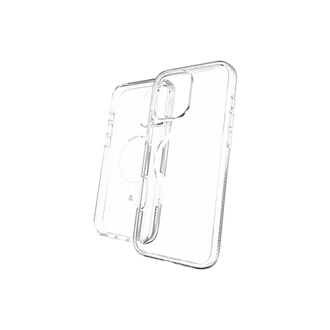 Deux coques de téléphone transparentes sur fond blanc. Une coque chevauche légèrement l'autre.