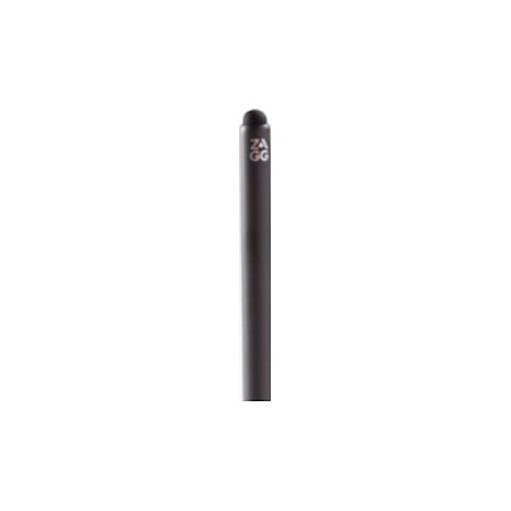 Ein schlanker, dunkelgrauer Stift mit einer schwarzen Spitze und dem Schriftzug ZAGG.