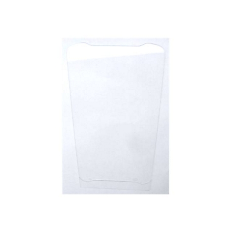 Durchsichtige Schutzfolie mit Griffmulde, für ein Smartphone.