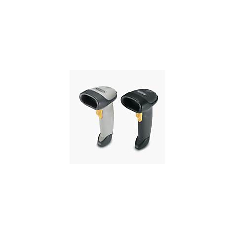 Zwei Handscanner: grau und schwarz. Gelber AuslÃ¶ser. Schwarzer Scankopf.