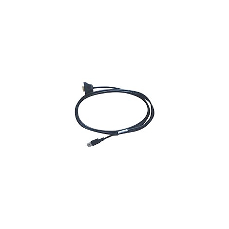 Un câble USB noir avec connecteur.