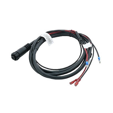 Schwarzes Kabel mit Anschlüssen, Etikett.