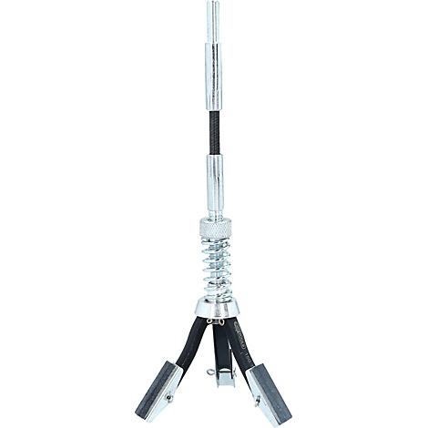 Zylinderhonwerkzeug mit drei Schleifsteinen. Feder und drehbare Halterung.