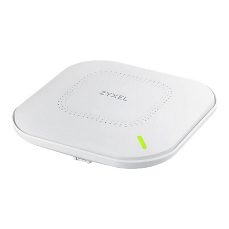 Routeur Wi-Fi blanc avec voyant vert et inscription ZYXEL.