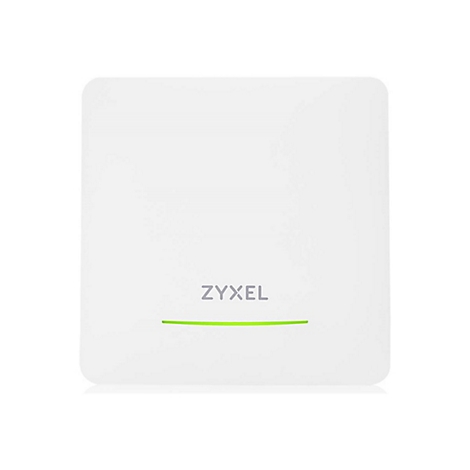 Appareil Zyxel blanc avec bande lumineuse verte. Lettrage Zyxel.