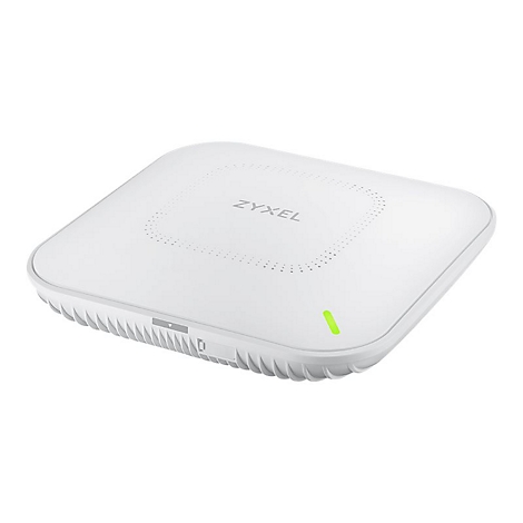 WeiÃŸer Zyxel-Router. Oben steht der Name. Eine grÃ¼ne LED leuchtet. Eckig, leicht abgerundet.