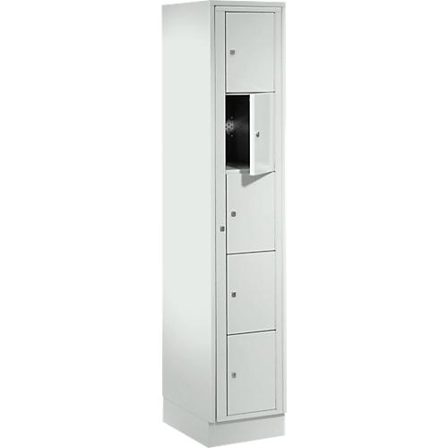 Casier Verrouillable Antibactérien EUROKRAFT - 350x400x450 Mm, Gris Clair, Pour Vestiaires Ou Entreprises - 8