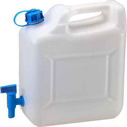 Jerrican avec robinet 30L - pour eau et liquides dangereux - naturel