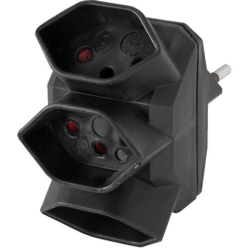 Multiprise 4 x T13 Noir avec Switch
