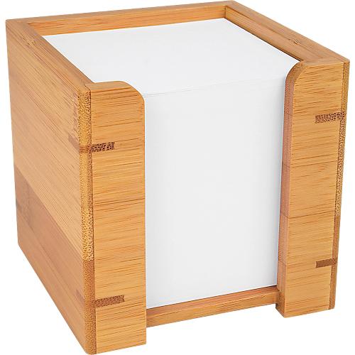 Bloc-Notes Cube Écologique DONAU - 800 Feuilles 90x90mm - Boîte Plastique Transparente - Blanc