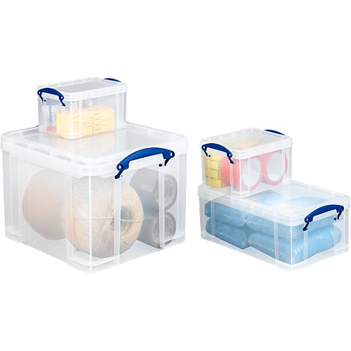 Aufbewahrungsbox für Transport mit Deckel in blauem Plastik - 78 Liter auf