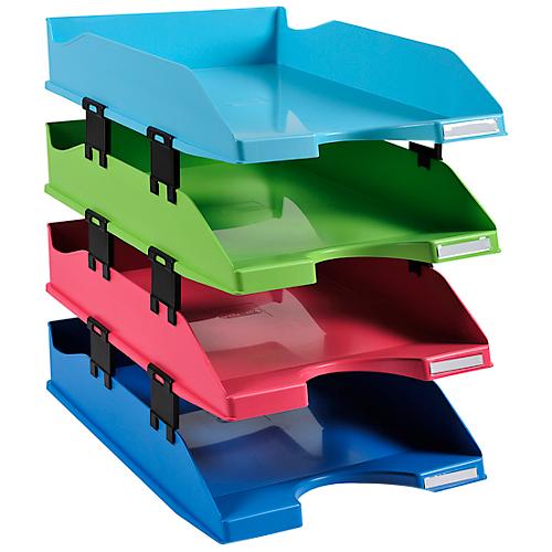 Ablagefächer Stapelbar Briefablage A4 Stapelbare FRACK Organizer Briefablage Leder Dokumentenhalter 