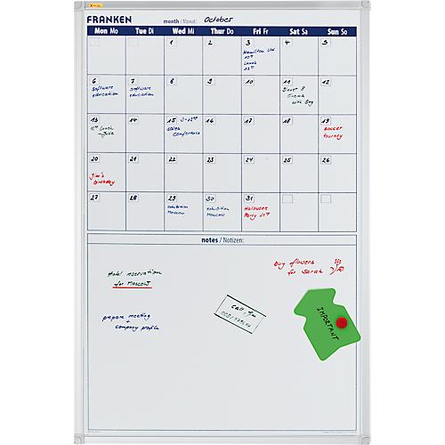 Planning Annuel Magnétique Franken - 120x90cm - Pour 35 Personnes - Avec Badges Et Marqueurs
