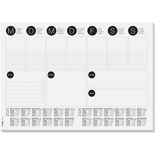 Sous-main SIGEL HO470 Format A2 - Calendrier 3 Ans, Design Plage, 30 Feuilles - Bureau Organisé
