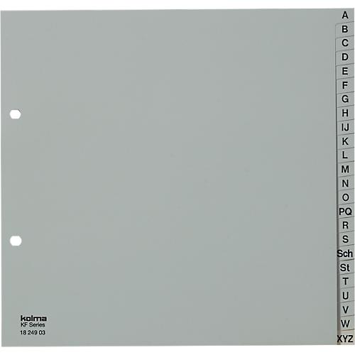 Kolma Intercalaires en plastique, A4, gris, 12, mois, Jan-Dez