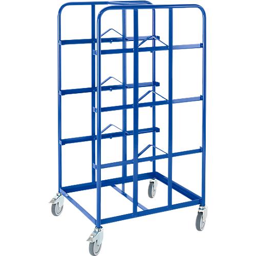 BRB Etagenwagen 6 Ebenen Mit 18 Sichtboxen – 105x50x169 Cm, 300 Kg Tragkraft