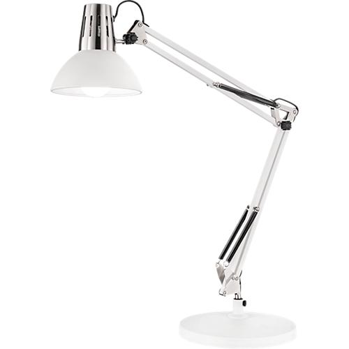 Lampe Schreibtisch Höhenverstellbar Alba Architect Weiß E27 Glühbirnen für Büro 