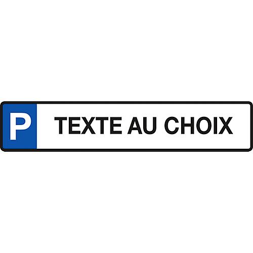 Panneau Parking avec texte personnalisé